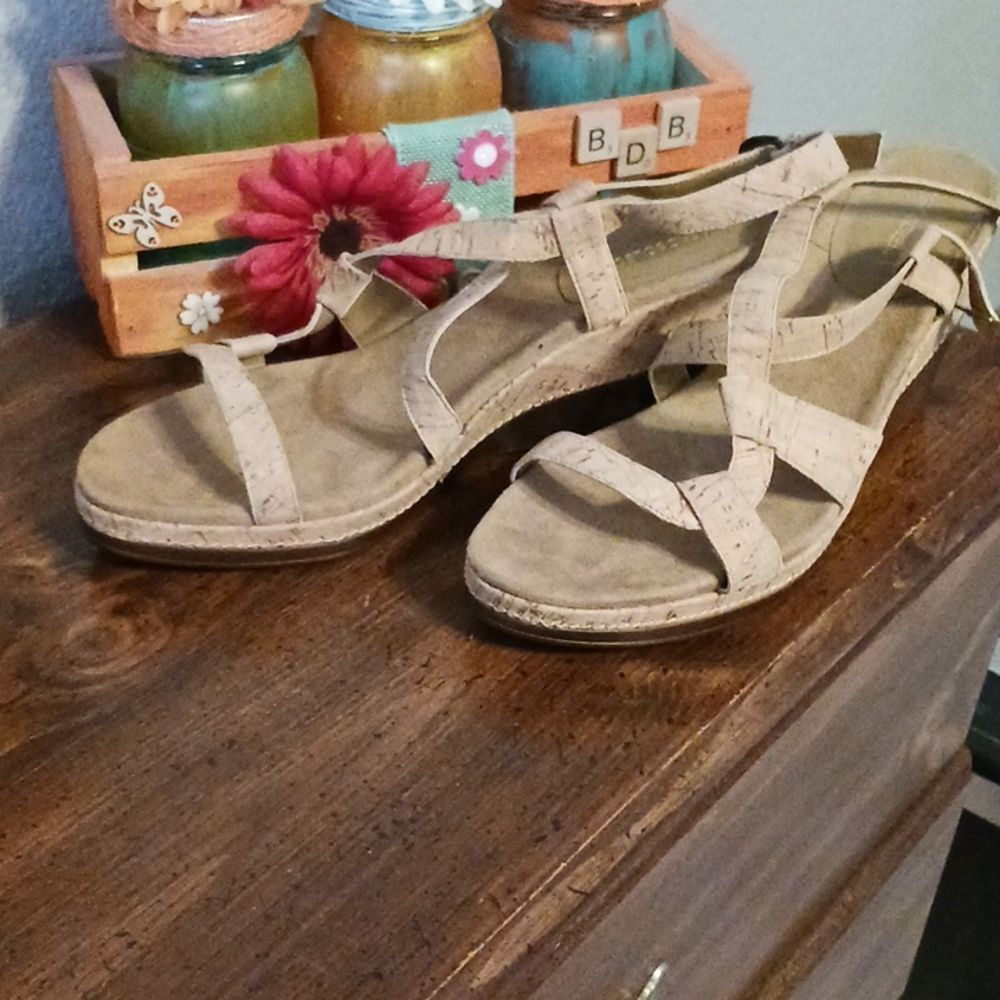 Cork Wedge Sandles*PRICE FIRM*